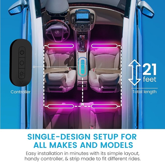 LED CAR LIGHT STRIP - 21-Feet Strip Light - Picture 4 of 10